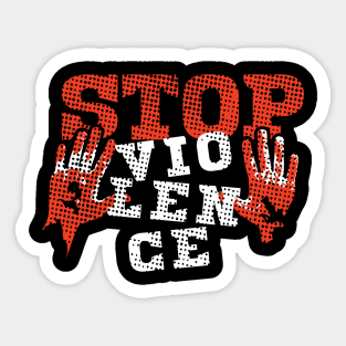 Stop Violence Sticker